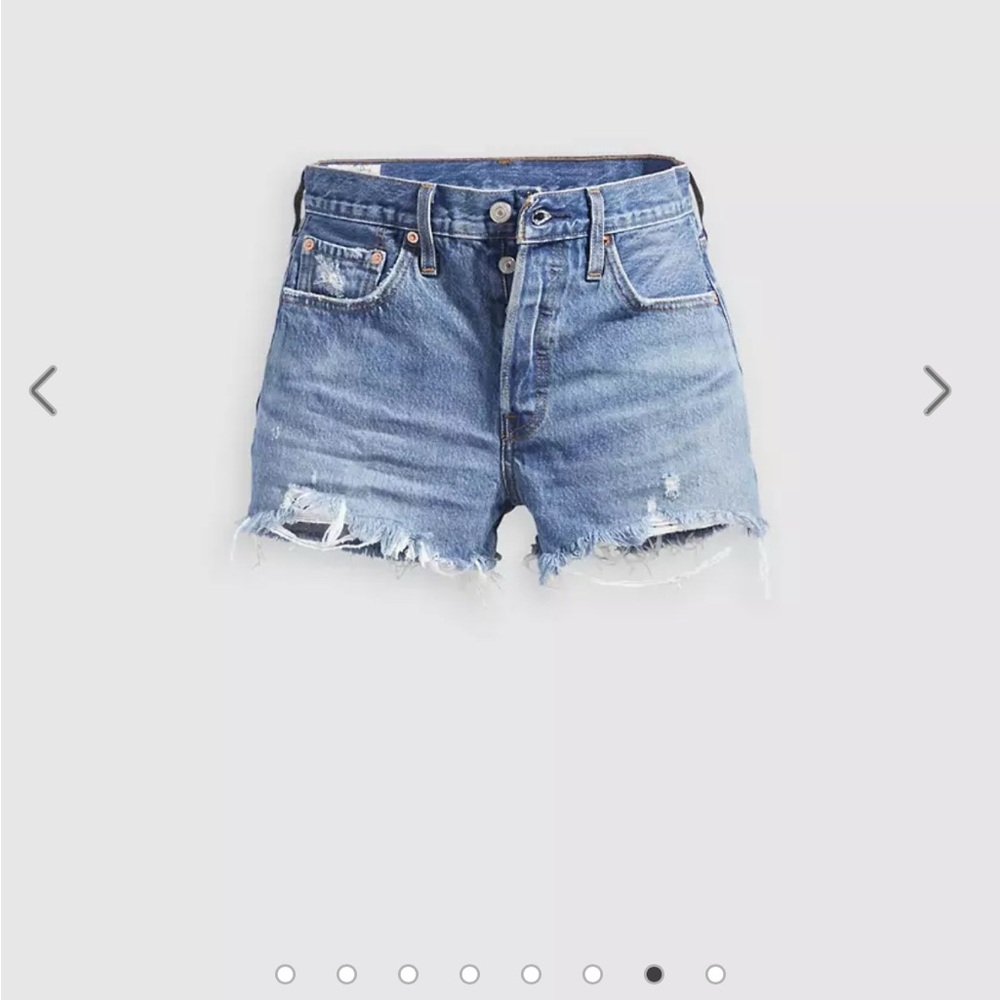 Levi's Blue Jean Shorts Distressed Cut-Off Hem